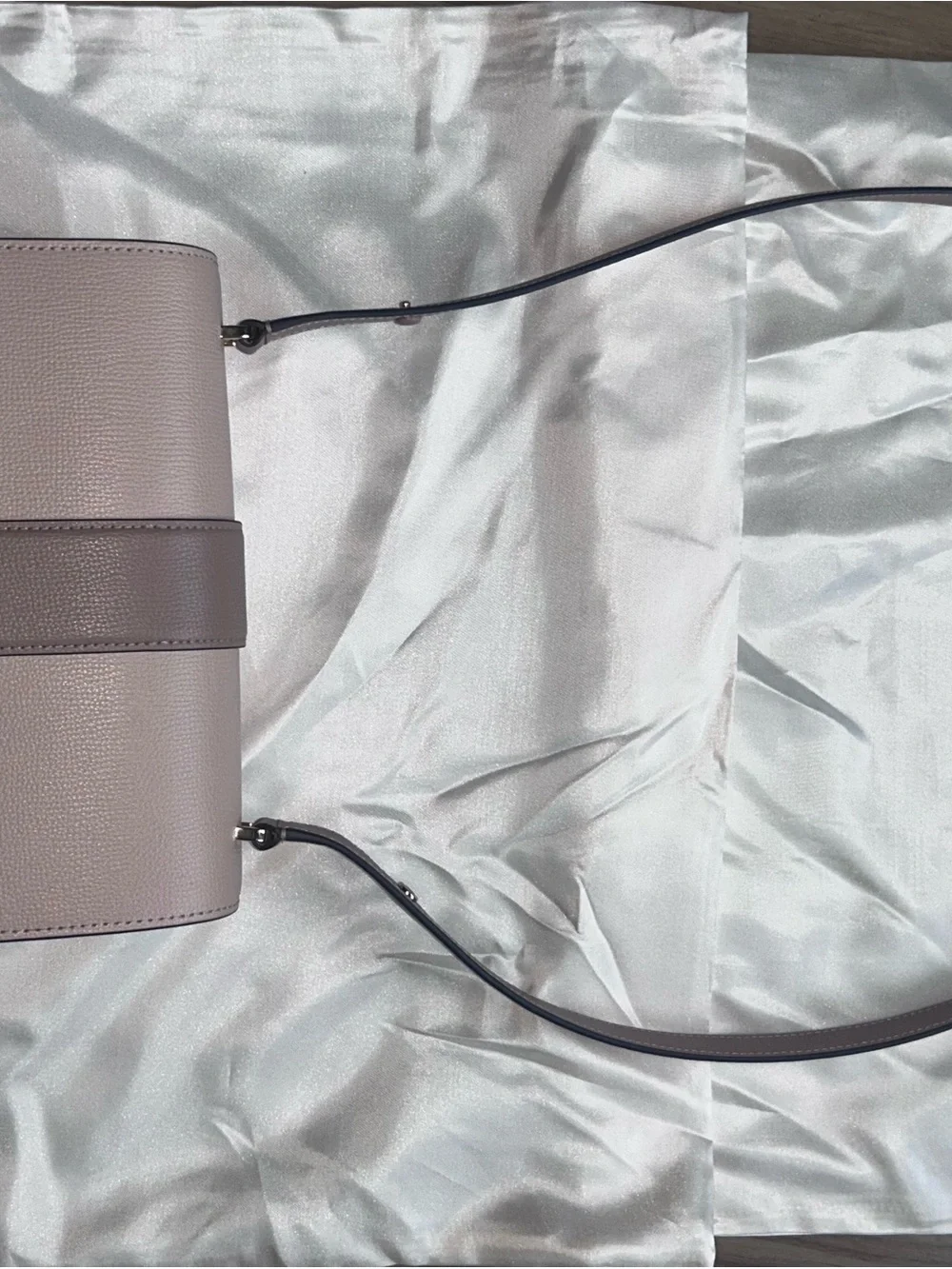 kate spade Two-Tone Taupe, Dark Taupe and White Shoulder Bag